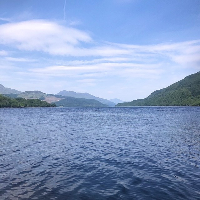 Loch Lomond with scenic mountain views and water